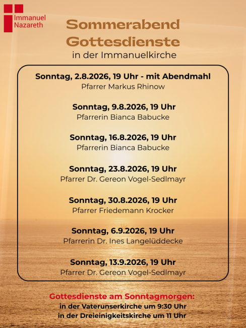Sommerabend Gottesdienste