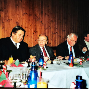 v.l.n.r.: Dr. Oettinger, Dr. Gert Robel, Uve Leonhardt und Pfr. Seissler.